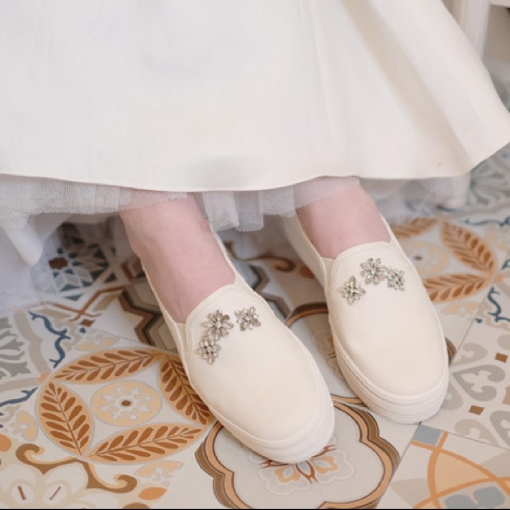 Kate spade wedding platform keds